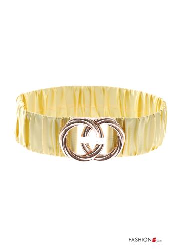  Cintura ecopelle con elastico  Giallo