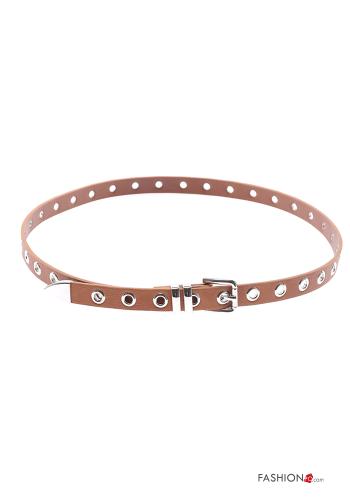  faux leather adjustable Belt  Brown