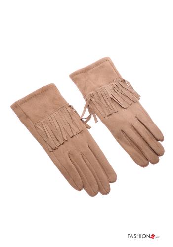  Suede Gloves with fringe