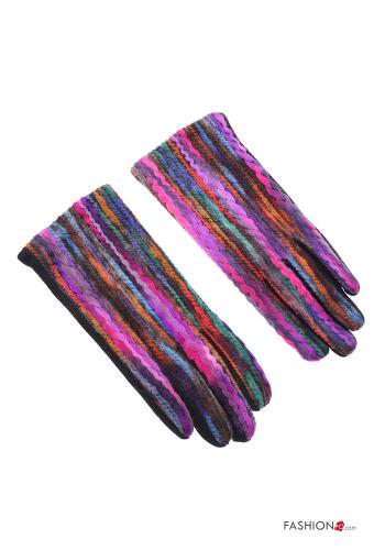  Farbiges Muster Handschuhe 