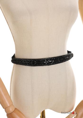  Cintura con strass  Nero