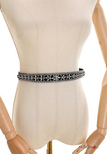  Cintura con strass  Bianco
