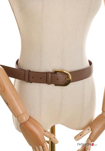  adjustable Genuine Leather Belt  Khaki