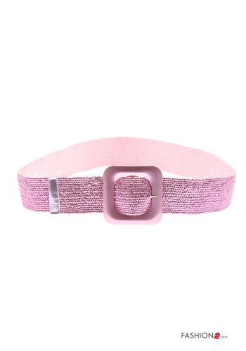  Cintura lurex regolabile con elastico  Rosa vivo
