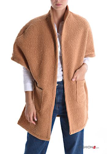  Spolverino maniche corte con tasche senza fodera  Bronzo