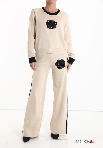  Ensemble coordonné en Coton avec poches avec élastique 