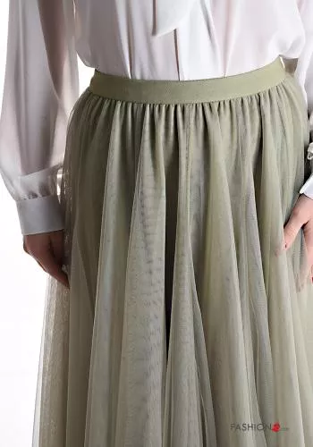  tulle Longuette Skirt with elastic