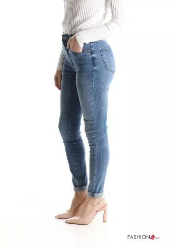  skinny Jeans aus Baumwolle mit Taschen
