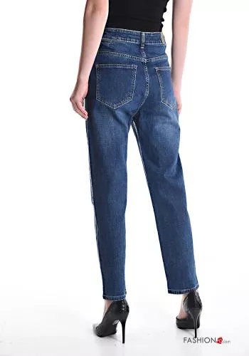  metallisiert Jeans aus Baumwolle mit Taschen