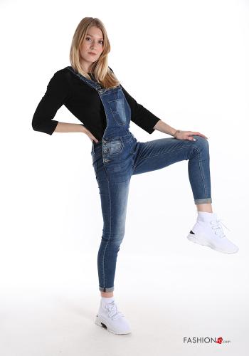  Salopette in Cotone denim 
