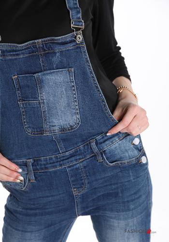  Salopette in Cotone denim 