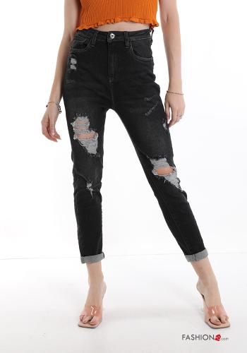 Jeans   Cotton  with pockets Black