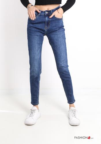 Jeans in Cotone  con tasche Denim