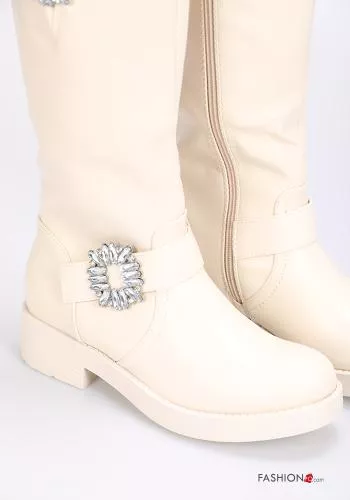  Boots with zip with rhinestones
