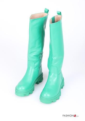  faux leather Boots with zip