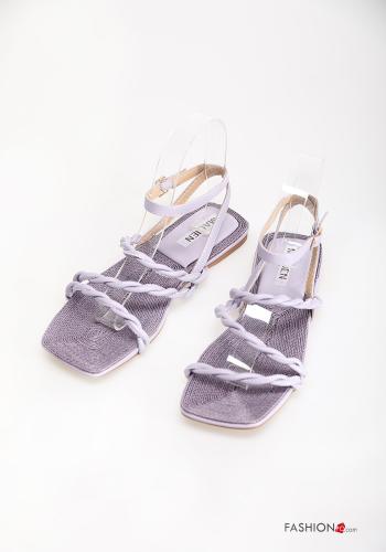  faux leather Sandals Ankle strap Wisteria