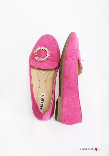  Suede Loafers with rhinestones