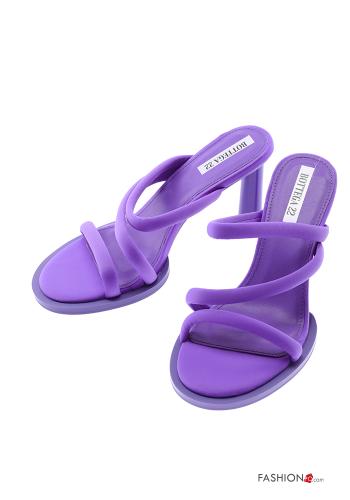  Scarpe con tacco a punta arrotondata  Viola