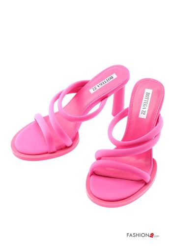  Scarpe con tacco a punta arrotondata  Fucsia