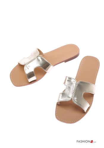  faux leather Sandals  Gold