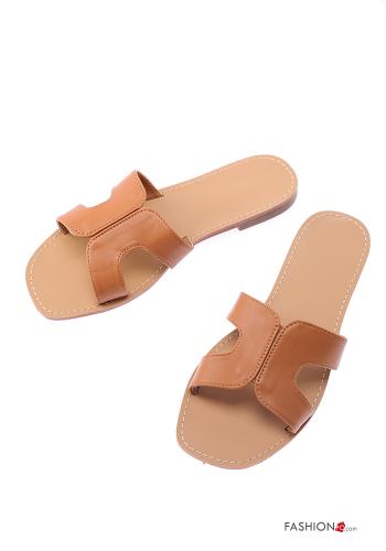  faux leather Sandals  Brown