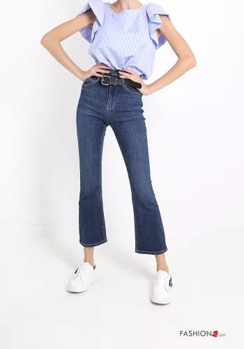  flared Cotton Jeans with pockets