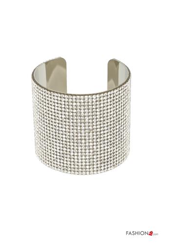 Bracelet  with rhinestones Silver