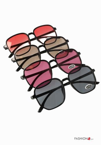 Pack de 12 peças Óculos de sol quadrados com lentes chromance 