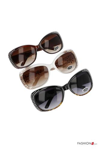 Pack de 12 peças Óculos de sol com lentes degradê com strass 