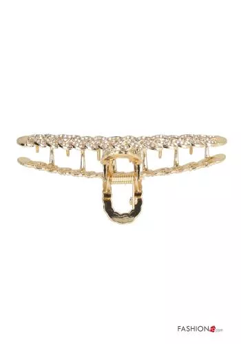  Jaw clip with pearls with rhinestones