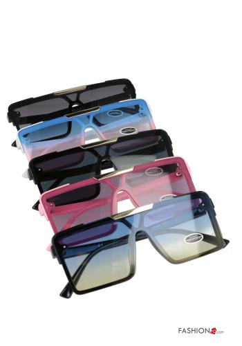 Pack de 12 peças Óculos de sol retangulares com lentes chromance 