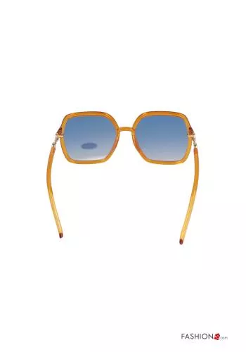 12-teiliges Set Quadratische Sonnenbrille mit gelben Gläsern