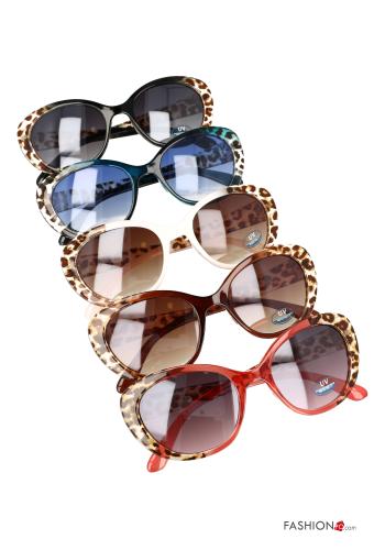Pack de 12 peças Óculos de sol com lentes degradê Padrão animal 