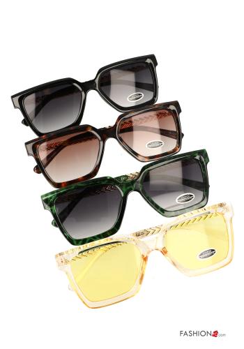 Pack de 12 piezas Gafas de Sol rectangulares con cristales clásicos 