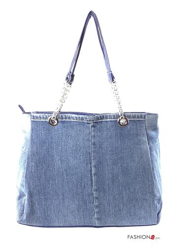  Sac en Coton en denim avec poches avec fermeture éclair 