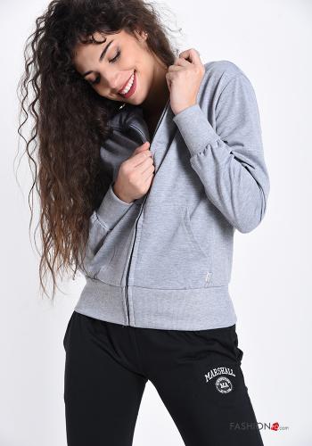  Cotton Sweatshirt with pockets with zip