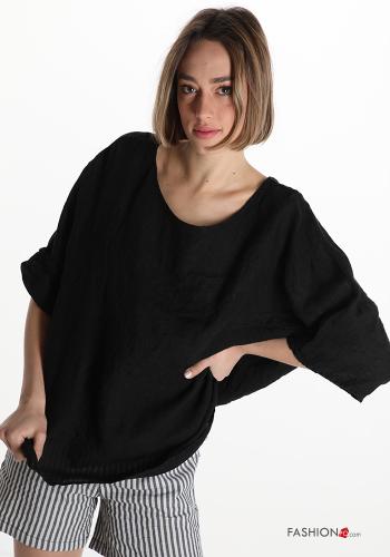  Linen Tunic  Black