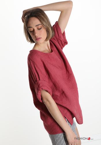 Linen Tunic  Coral