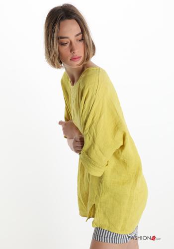  Linen Tunic  Yellow