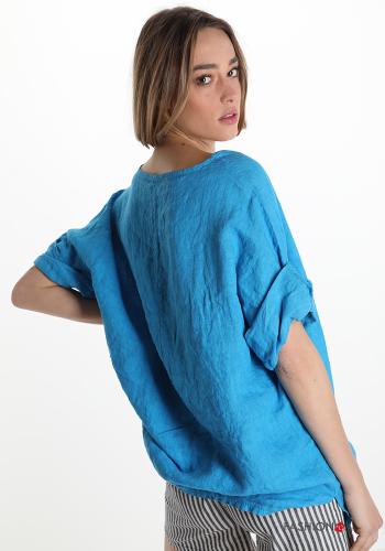  Linen Tunic  Turquoise