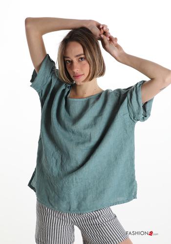 Linen Tunic  Teal