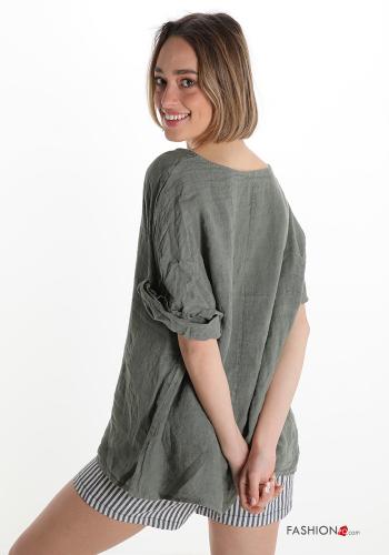  Linen Tunic  Military green