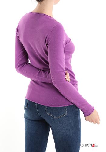  Casual Sweater  Purple