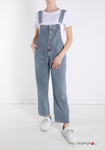 Cotton Dungaree with buttons with pockets