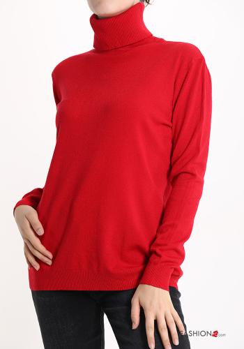  Casual Rollneck  Red
