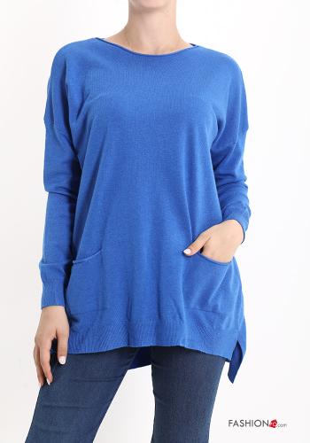  Sweater with pockets Blue