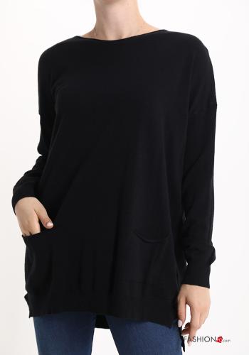  Sweater with pockets Black