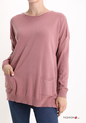  Sweater with pockets Dusty pink