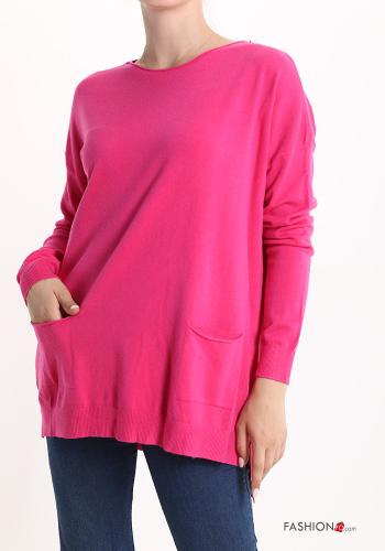  Sweater with pockets Fucsia