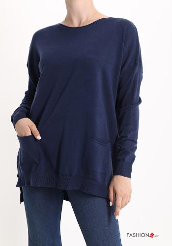  Sweater with pockets Midnight blue